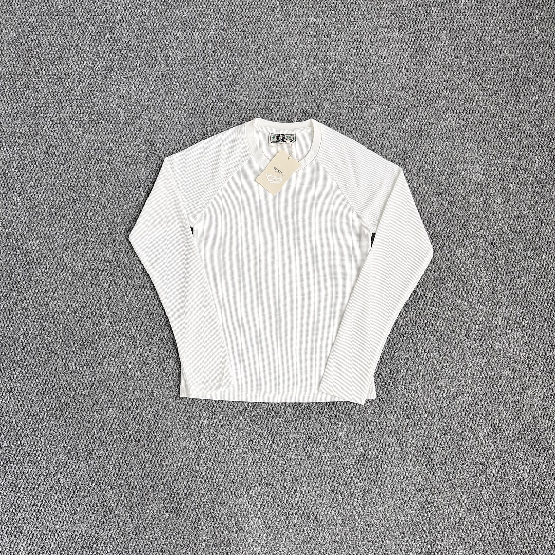 Other ¥109 (Depu… Basics Waffle Long-Sleeve Shirt ｜White｜Black｜Blue) - Image 7
