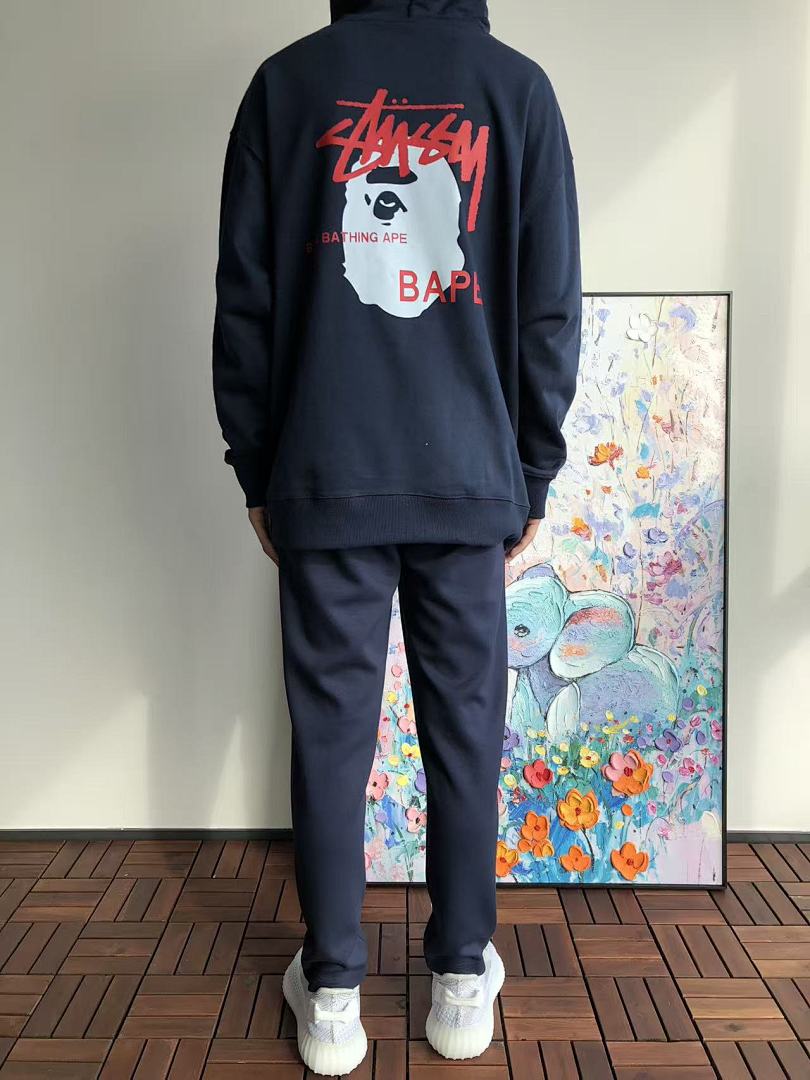 Other ~135 ST🔥S🔥Y&BAPE HOODIE 11103135 (Im 176CM 58KG Iwear Size L In The Photo) - Image 4