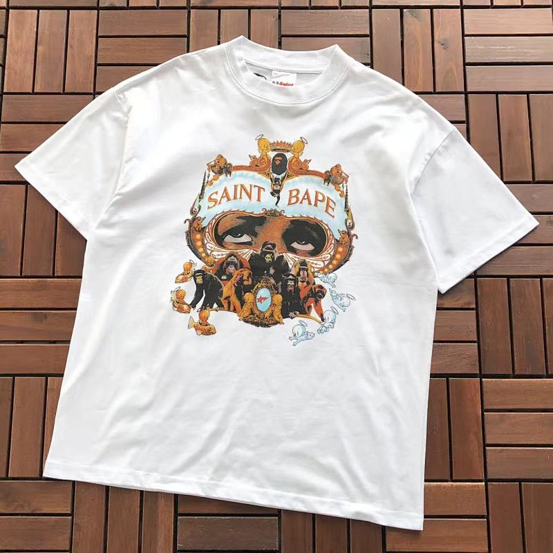 Bape ~109 SAINT MICHAEL & BAPE T-SHIRT 55041328 (Im 185CM 70KG Iwear Size S In The Photo), photo 1