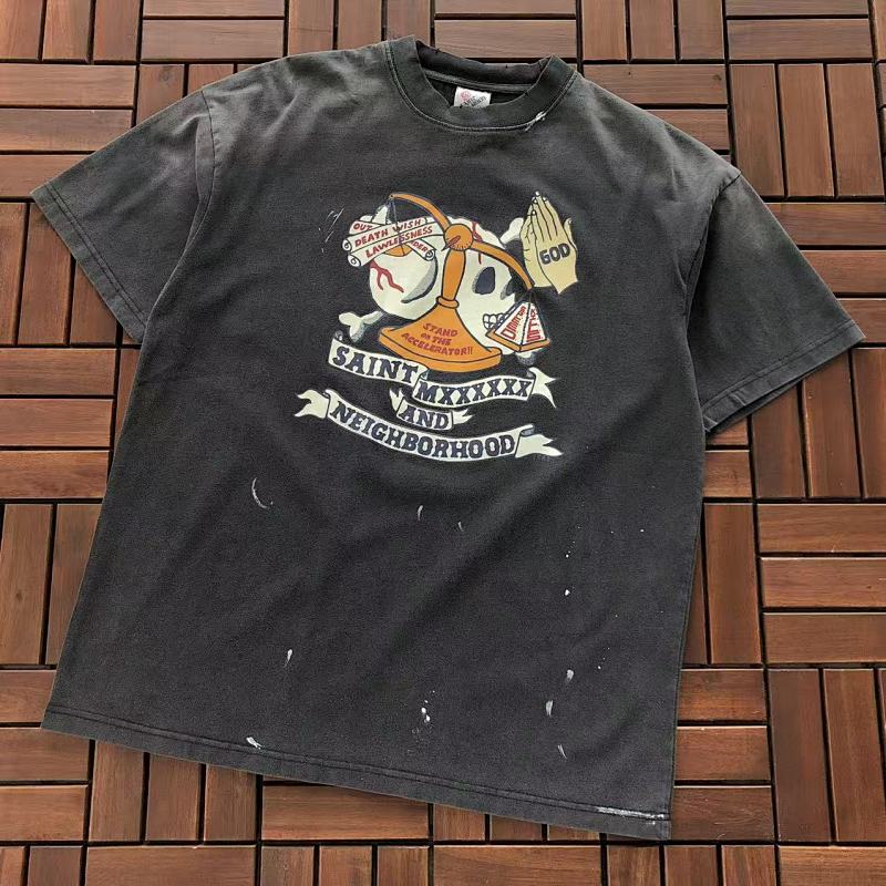 Other ~115 SAINT MICHAEL & NEIGHBORHOOD T-SHIRT 55020580 (Im 176CM 58KG Iwear Size S In The Photo), photo 1