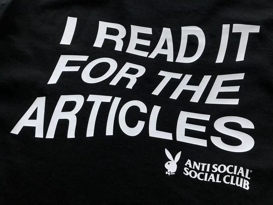 On Running ~85 ANTI SOCIAL CLUB & PLAY BOY T-SHIRT 55041609 (Im 185CM 70KG Iwear Size L In The Photo) - Image 12