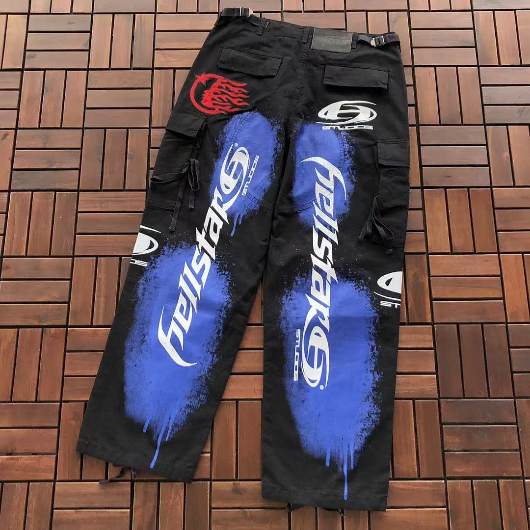 ~ 439 HELLSTAR TROUSERS 55090919 (Im 185CM 70KG Iwear Size M In The Photo), photo 1