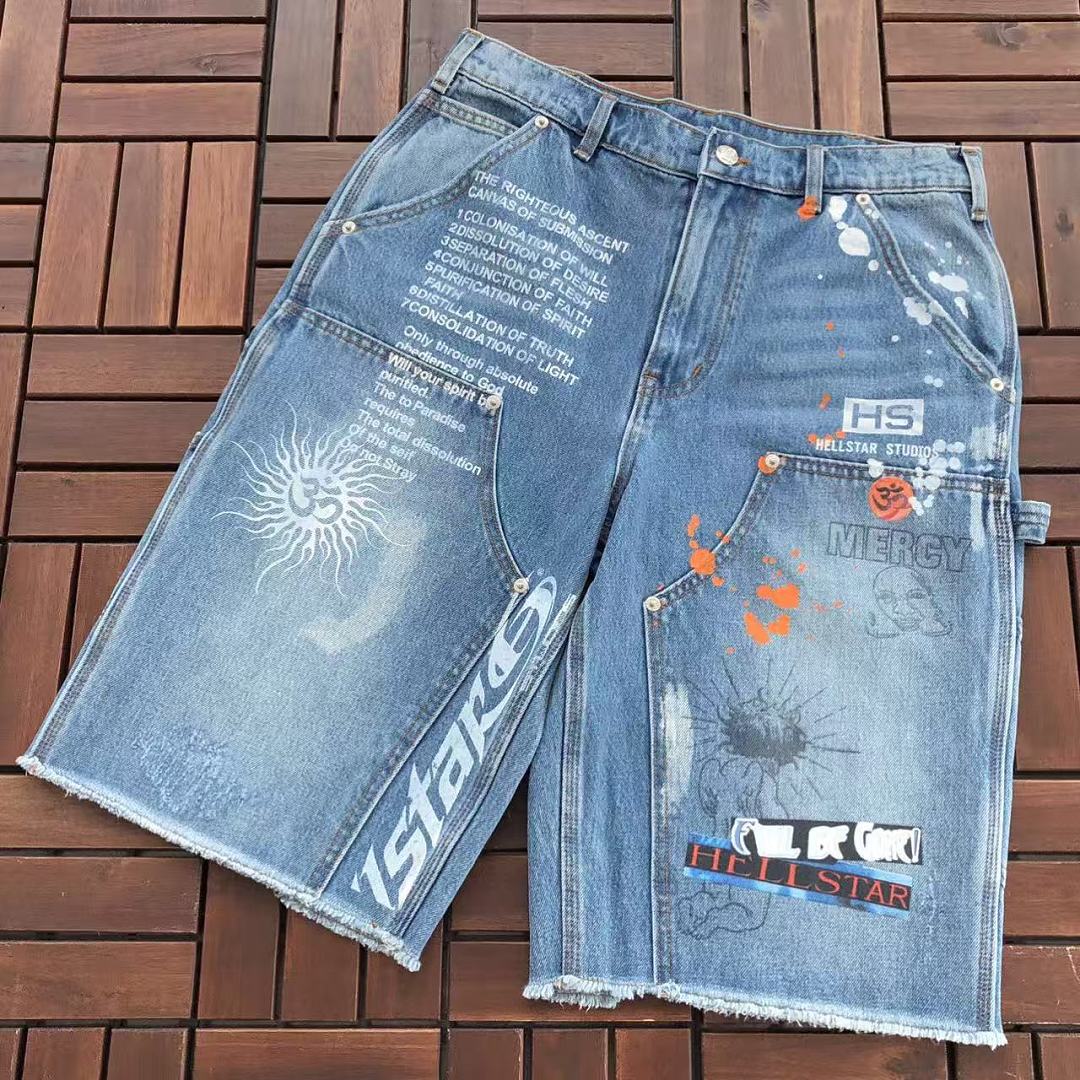 Other ~ 399 HELLSTAR JEANS SHORTS 55090910 (Im 185CM 70KG Iwear Size M In The Photo), photo 1