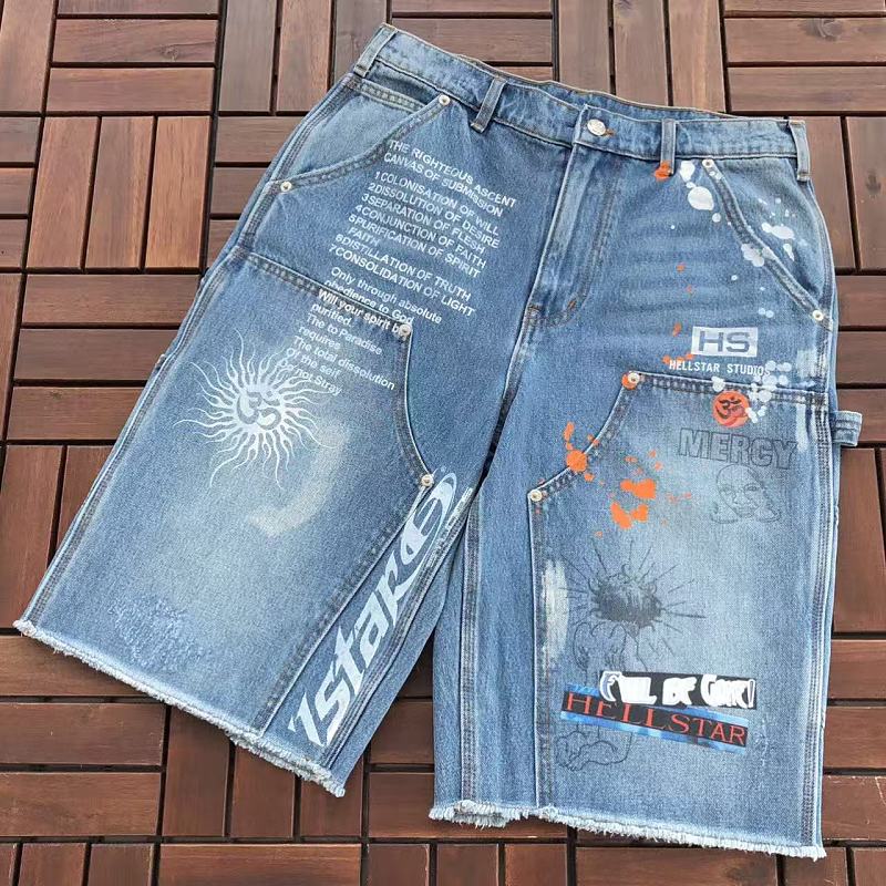 Other ~ 399 HELLSTAR JEANS SHORTS 55090910 (Im 185CM 70KG Iwear Size M In The Photo), photo 1