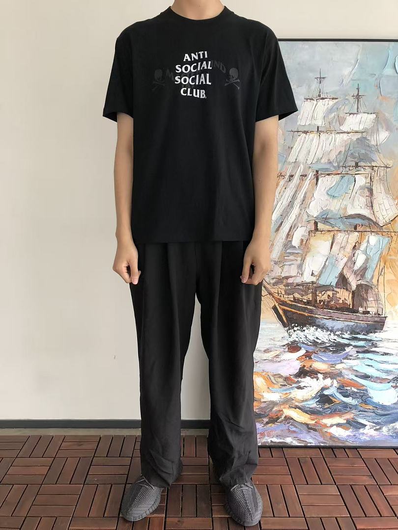 On Running ~85 ANTI SOCIAL CLUB & MASTERMIND T-SHIRT 55041292 (Im 185CM 70KG Iwear Size M In The Photo) - Image 3