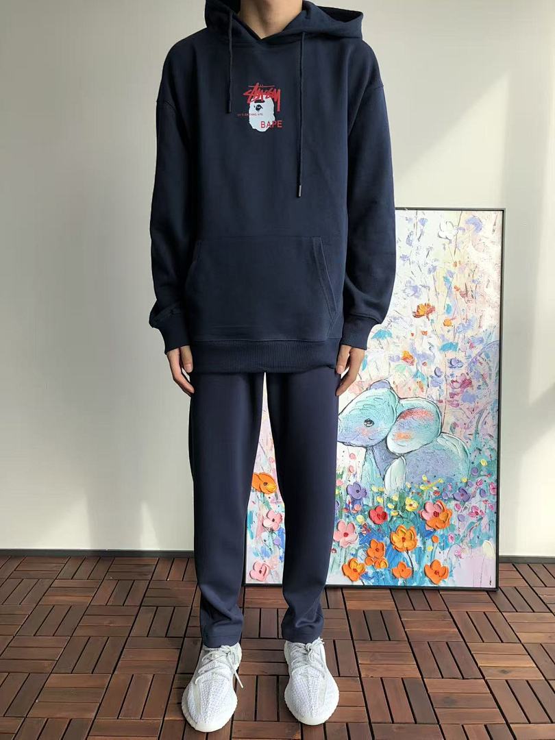 Other ~135 ST🔥S🔥Y&BAPE HOODIE 11103135 (Im 176CM 58KG Iwear Size L In The Photo) - Image 3