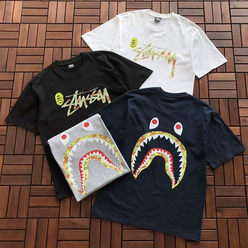 Bape ~85 ST🔥S🔥Y &BAPE T-SHIRT 11101515 (Im 176CM 58KG Iwear Size M In The Photo), photo 1