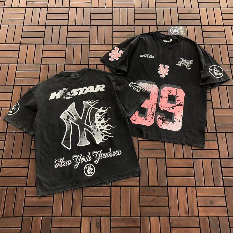 Other ~89 HELLSTAR & MLB T-SHIRT 77061216 (Im 185CM 80KG Iwear Size M In The Photo), photo 1
