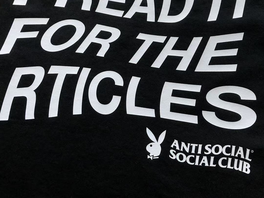 On Running ~85 ANTI SOCIAL CLUB & PLAY BOY T-SHIRT 55041609 (Im 185CM 70KG Iwear Size L In The Photo) - Image 14