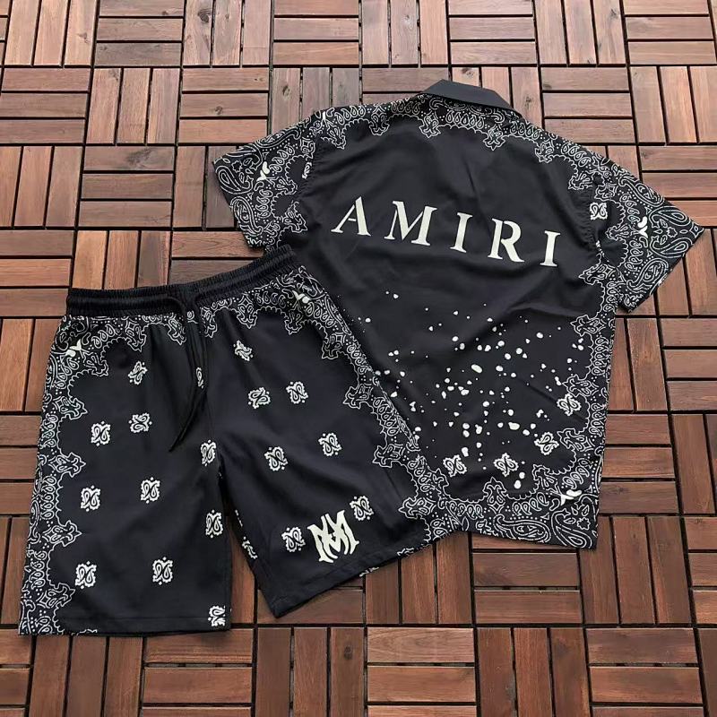 AMIRI TOP~85 PANTS~85 AMIRI T-SHIRT SHIRT SHORTS 77032614 (Im 176CM 58KG Iwear Size L In The Photo)