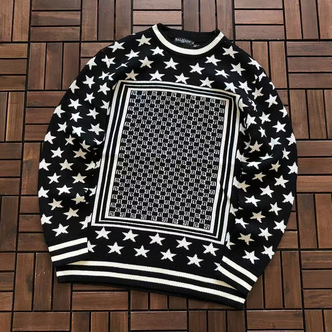 ~149 BALMAIN SWEATER 77010932 (Im 176CM 58KG Iwear Size 2XL In The Photo), photo 1