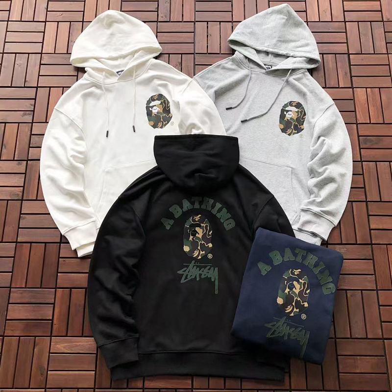 Bape ~135 ST🔥S🔥Y&BAPE HOODIE FLEECE 11103141 (Im 176CM 58KG Iwear Size L In The Photo), photo 1