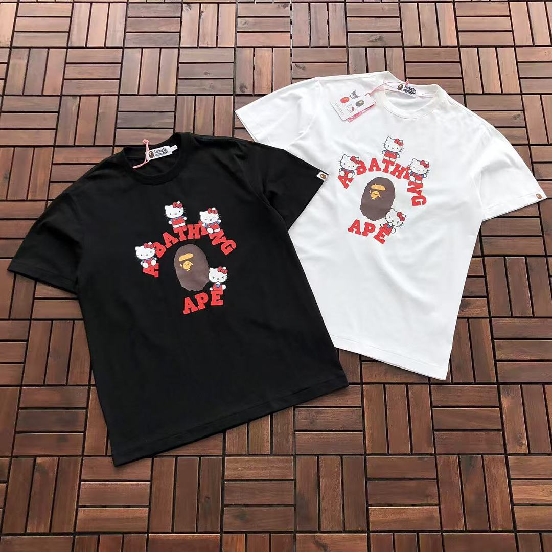 Bape ~109 BAPE & SANRIO T-SHIRT 55042190 (Im 176CM 58KG Iwear Size M In The Photo), photo 1