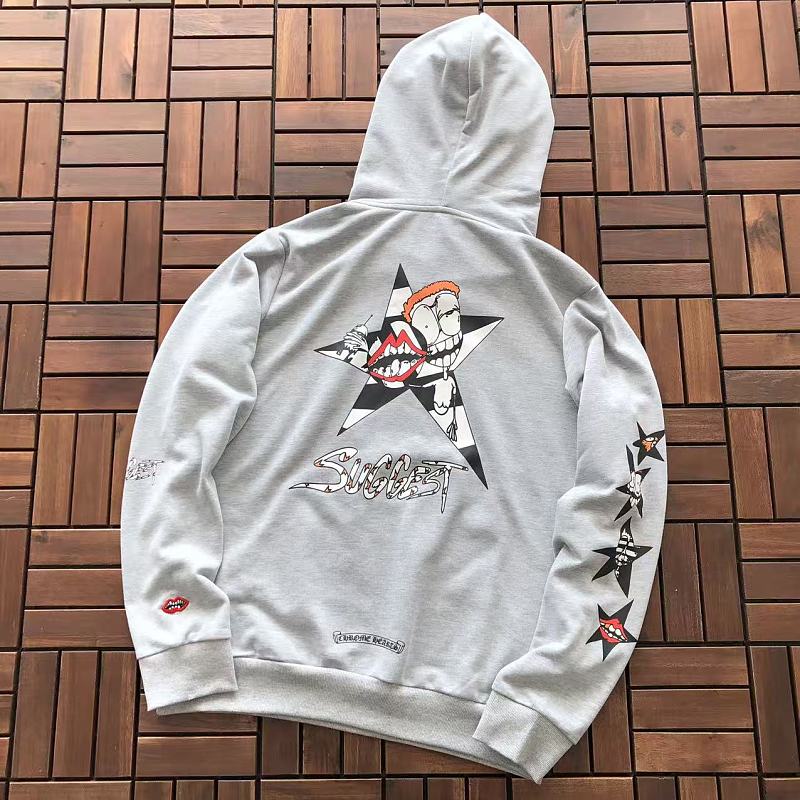 Other ~149 CH🔥OM🔥 HE🔥RTS HOODIE 33120513 (Im 176CM 58KG Iwear Size M In The Photo)
