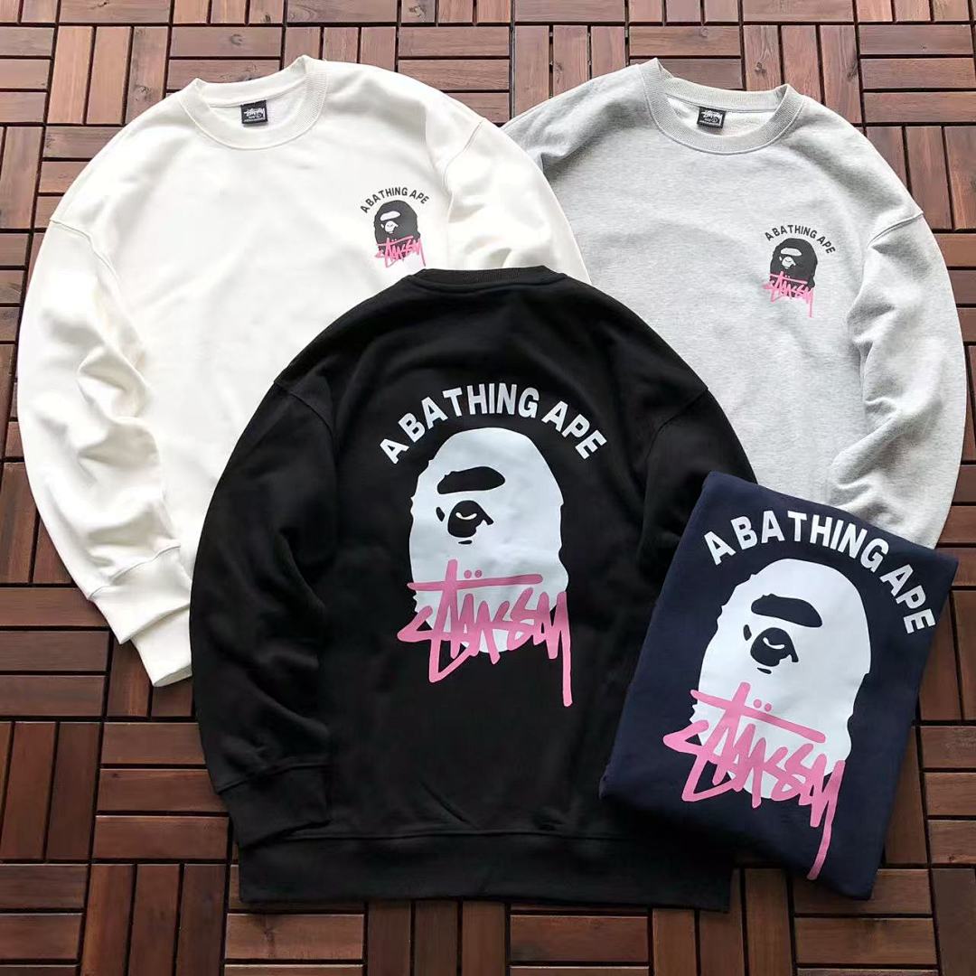 Bape ~119 ST🔥S🔥Y & BAPE SWEATER 11103142 (Im 176CM 58KG Iwear Size L In The Photo), photo 1