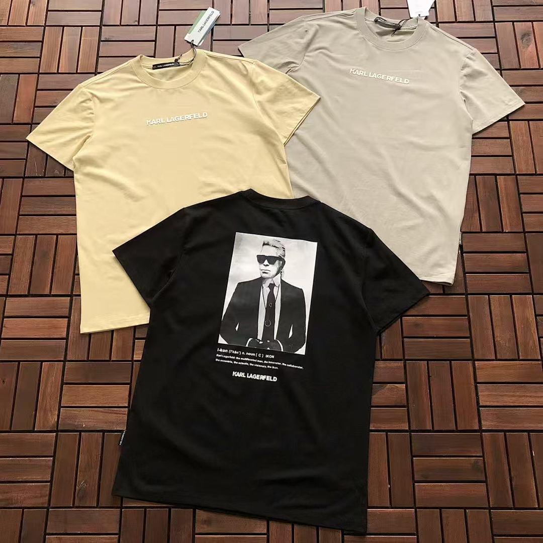 ~129 KARL LAGERFELD T-SHIRT 55012024 (Im 176CM 58KG Iwear Size M In The Photo), photo 1