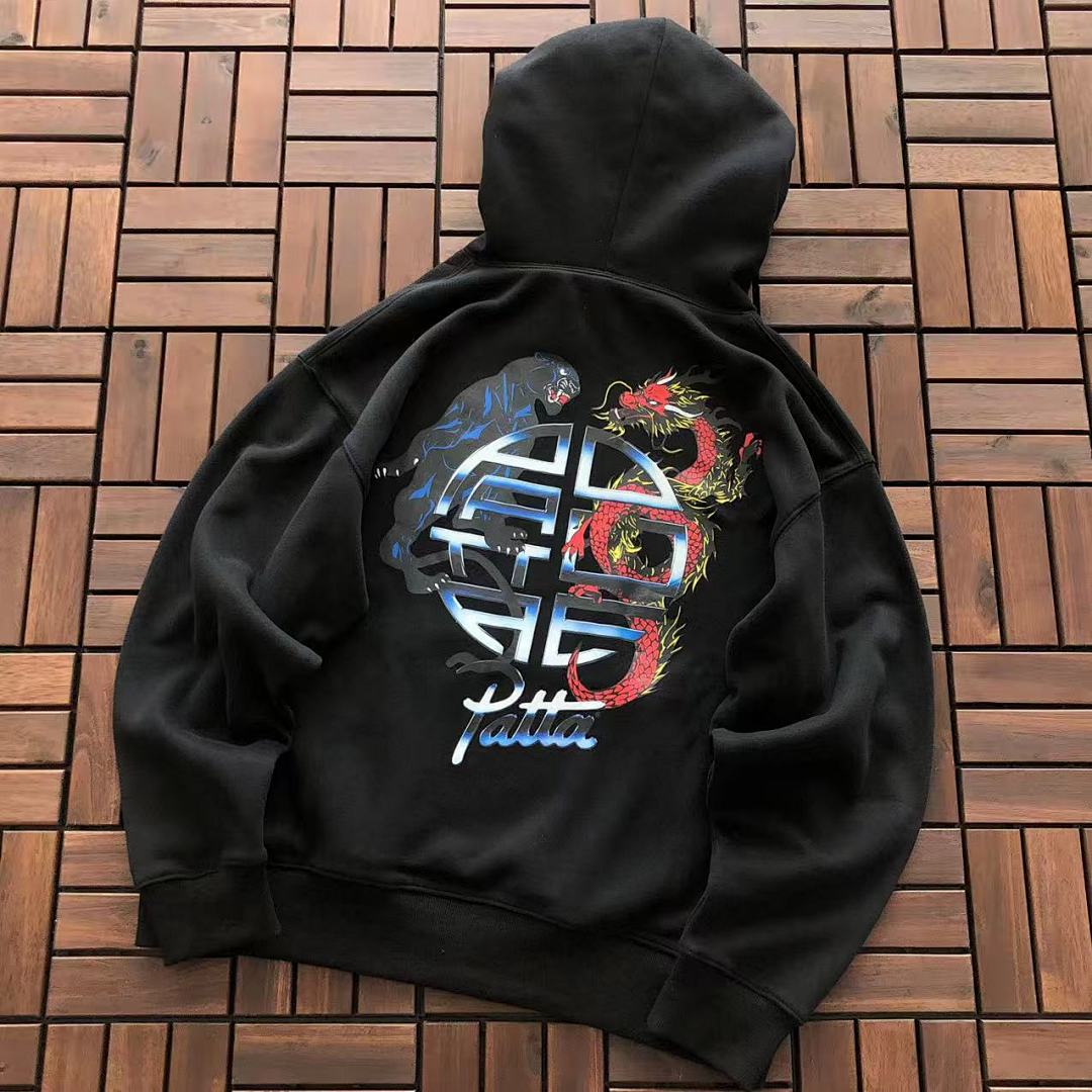 ~129 PATTA HOODIE FLEECE 33112314 (Im 176CM 58KG Iwear Size M In The Photo), photo 1