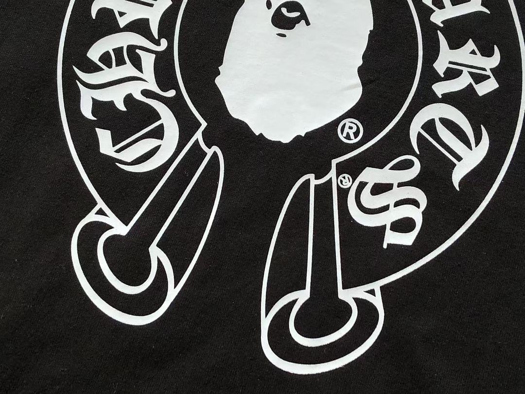 Other ~109 BAPE & CH🔥OM🔥 HE🔥RTS T-SHIRT 55010305 (Im 185CM 70KG Iwear Size M In The Photo) - Image 16