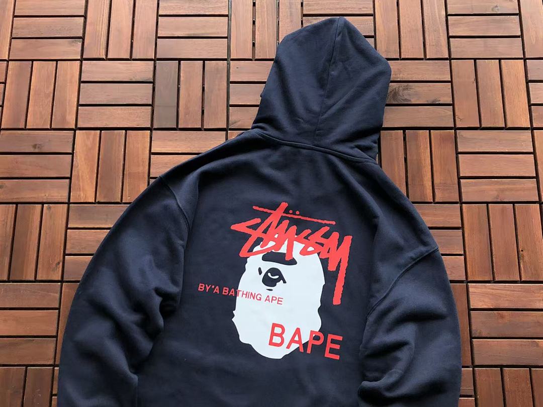 Other ~135 ST🔥S🔥Y&BAPE HOODIE 11103135 (Im 176CM 58KG Iwear Size L In The Photo) - Image 12