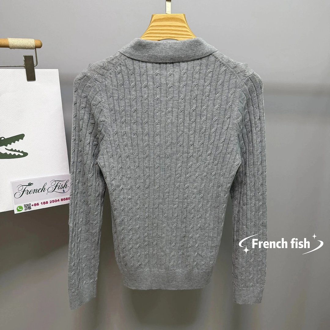 Other Runway Cable Knit Polo Collar Sweater - Image 20