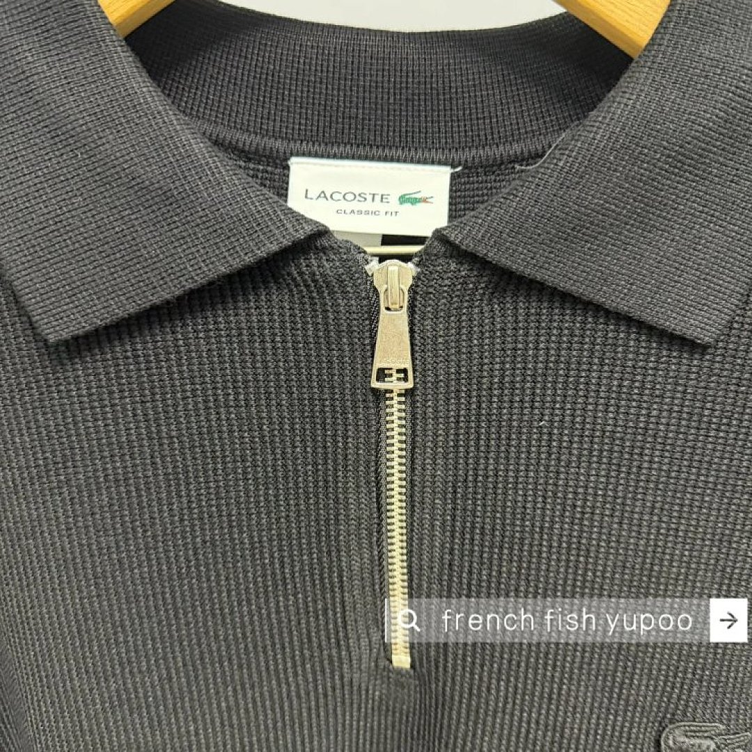 lac0ste Men's Cotton & Wool Blend Half-Zip Polo Collar Sweater - Image 5