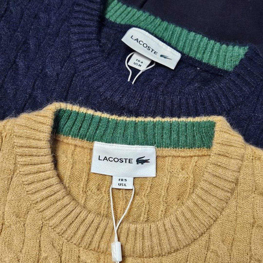 lac0ste Cable Knit Carded Wool Crew Neck Sweater - Image 7
