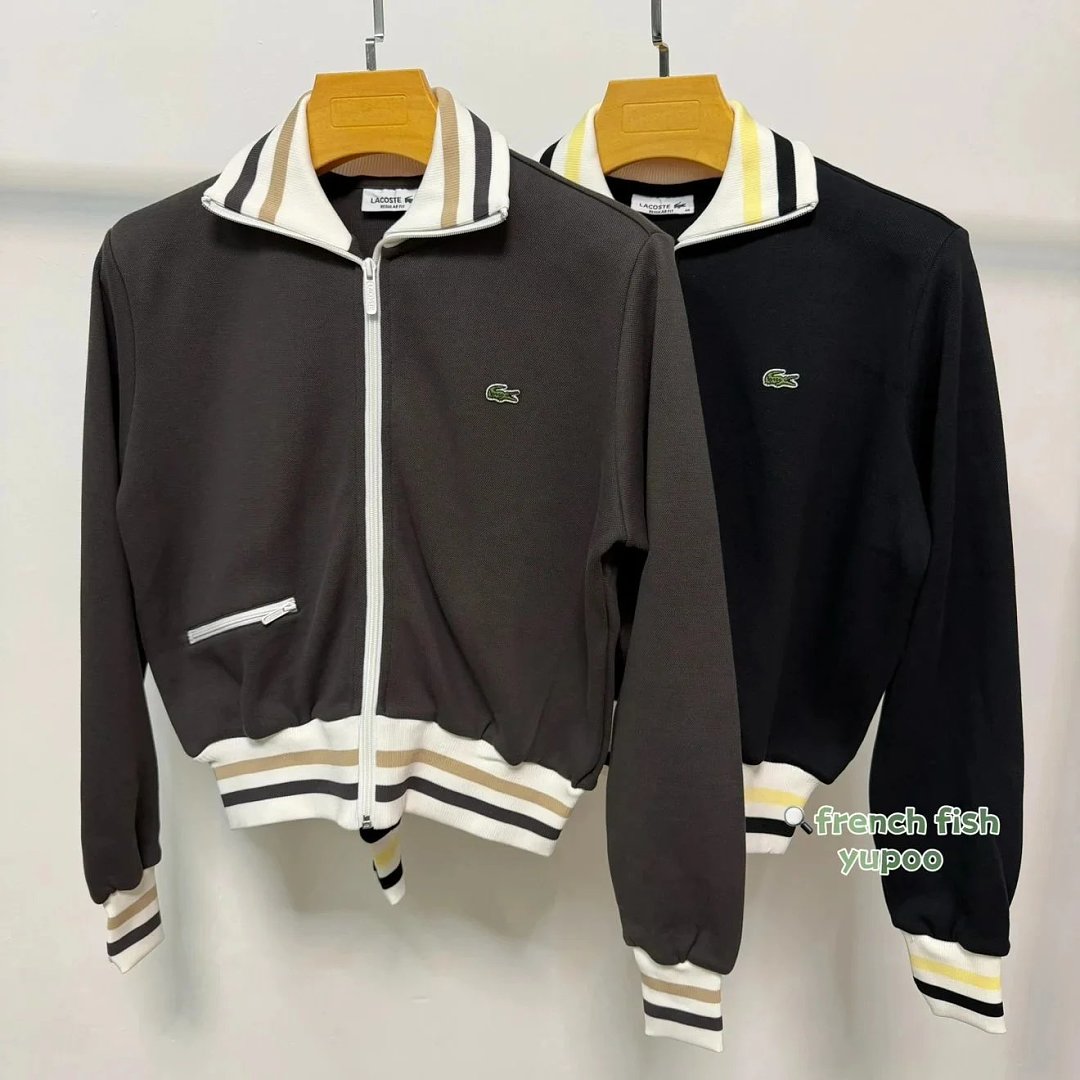 Other Women's Zip-Up Stripe Accent Sweatshirt