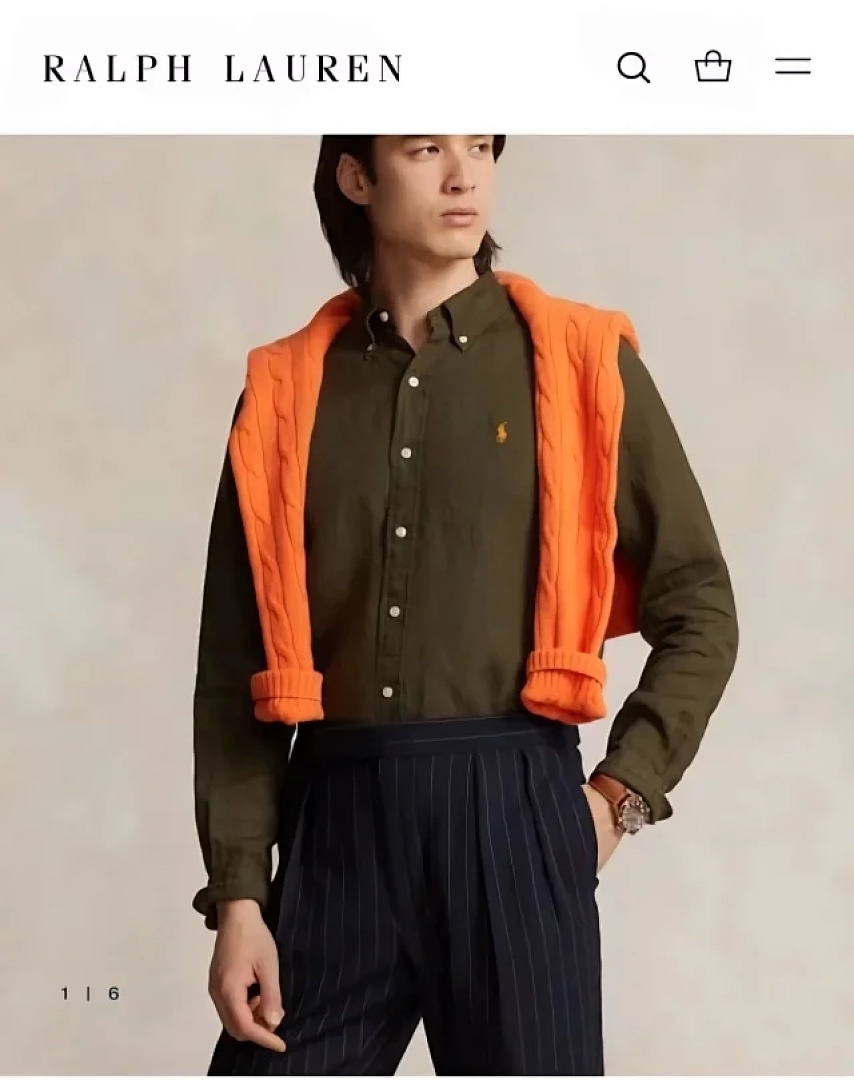 Other RL Solid Logo Linen Long-Sleeve Shirt (Classic Fit) - Image 15