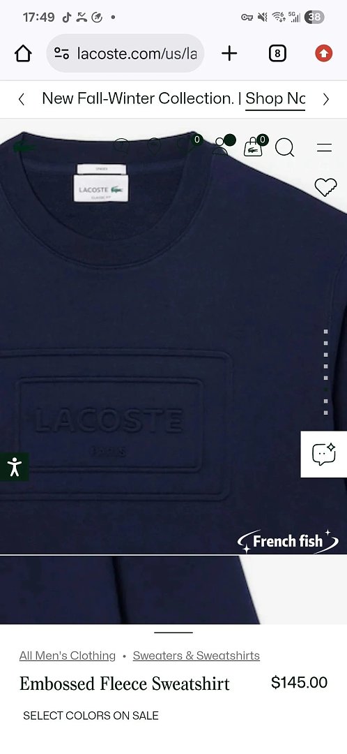 Other Embossed Fleece Classic Fit Sweatshirt - Image 19