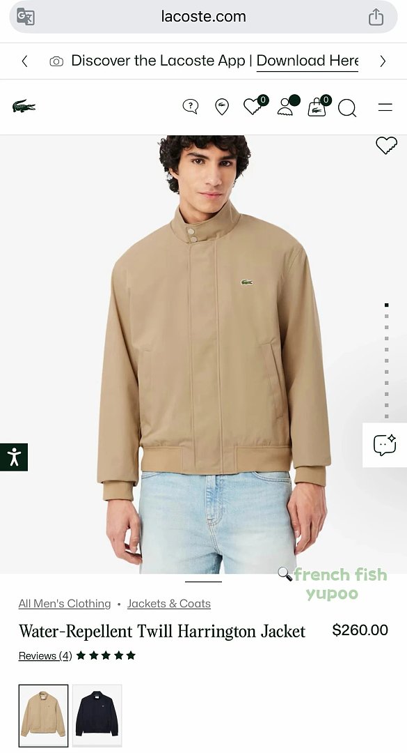 Other Water-Repellent Twill Harrington Jacket - Image 6
