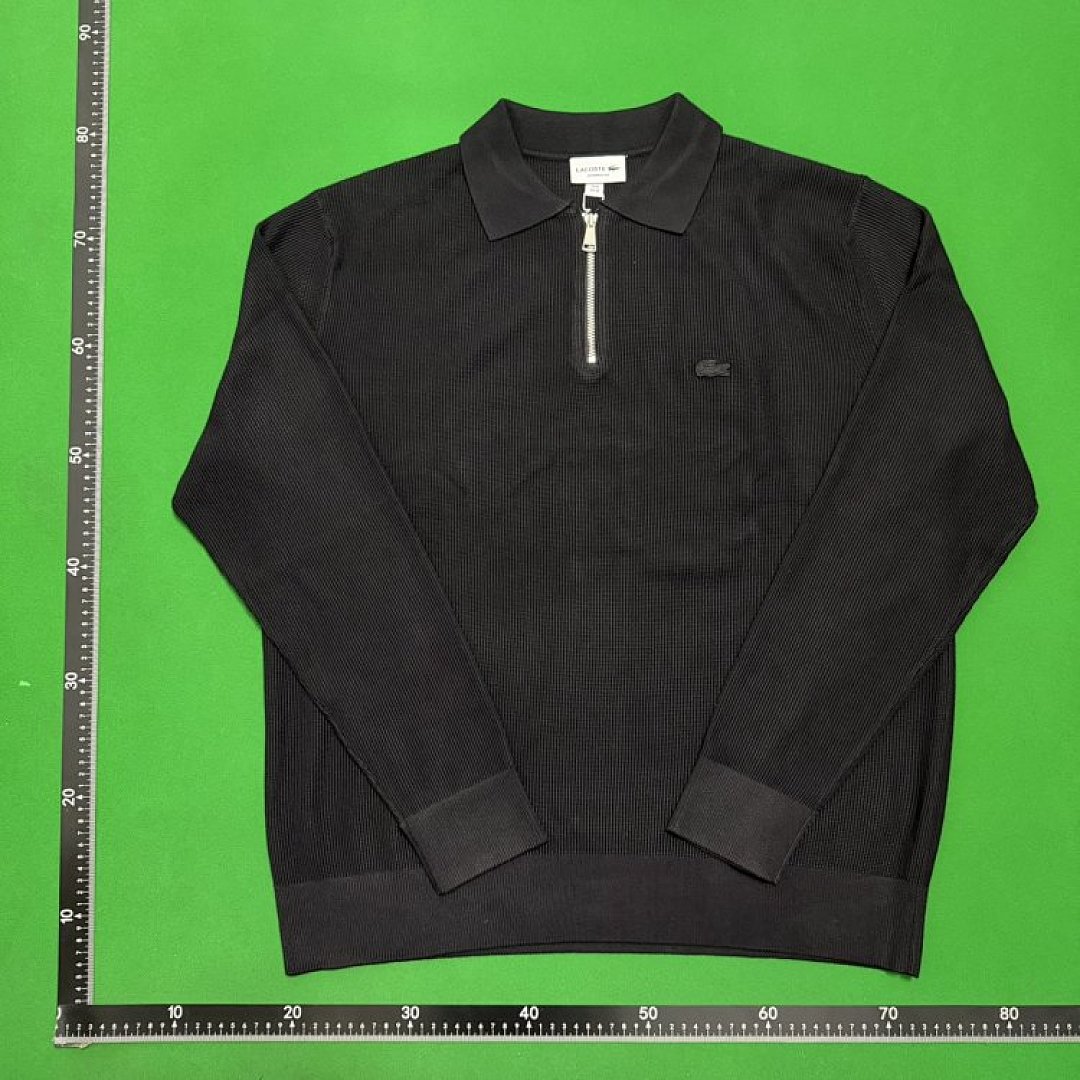 lac0ste Men's Cotton & Wool Blend Half-Zip Polo Collar Sweater - Image 6