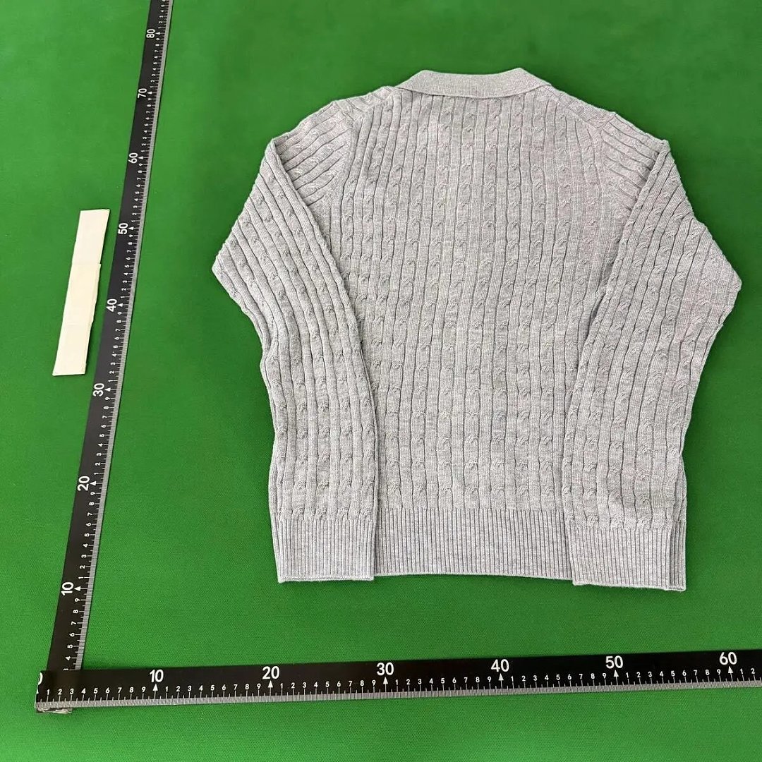 Other Runway Cable Knit Polo Collar Sweater - Image 5