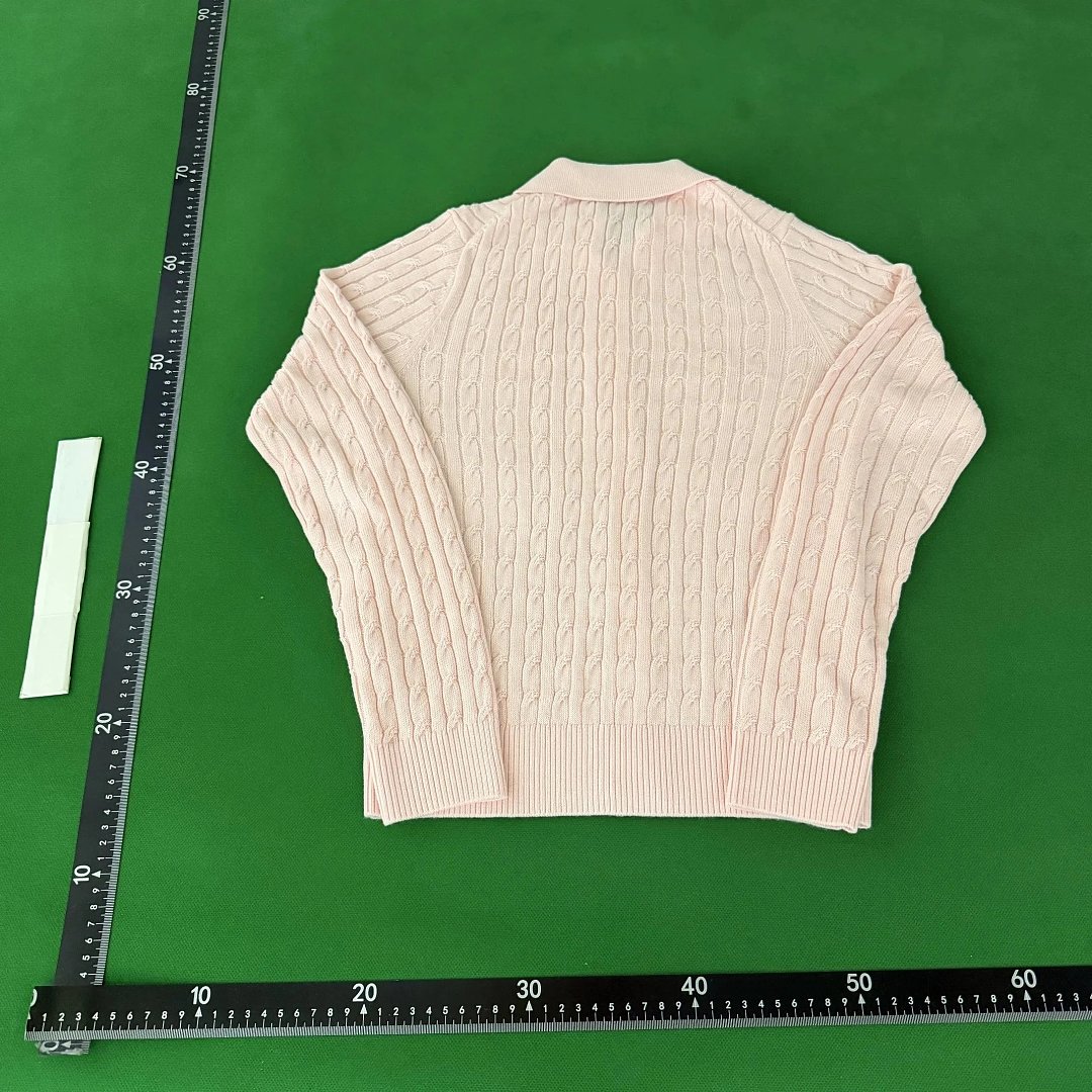 Other Runway Cable Knit Polo Collar Sweater - Image 12