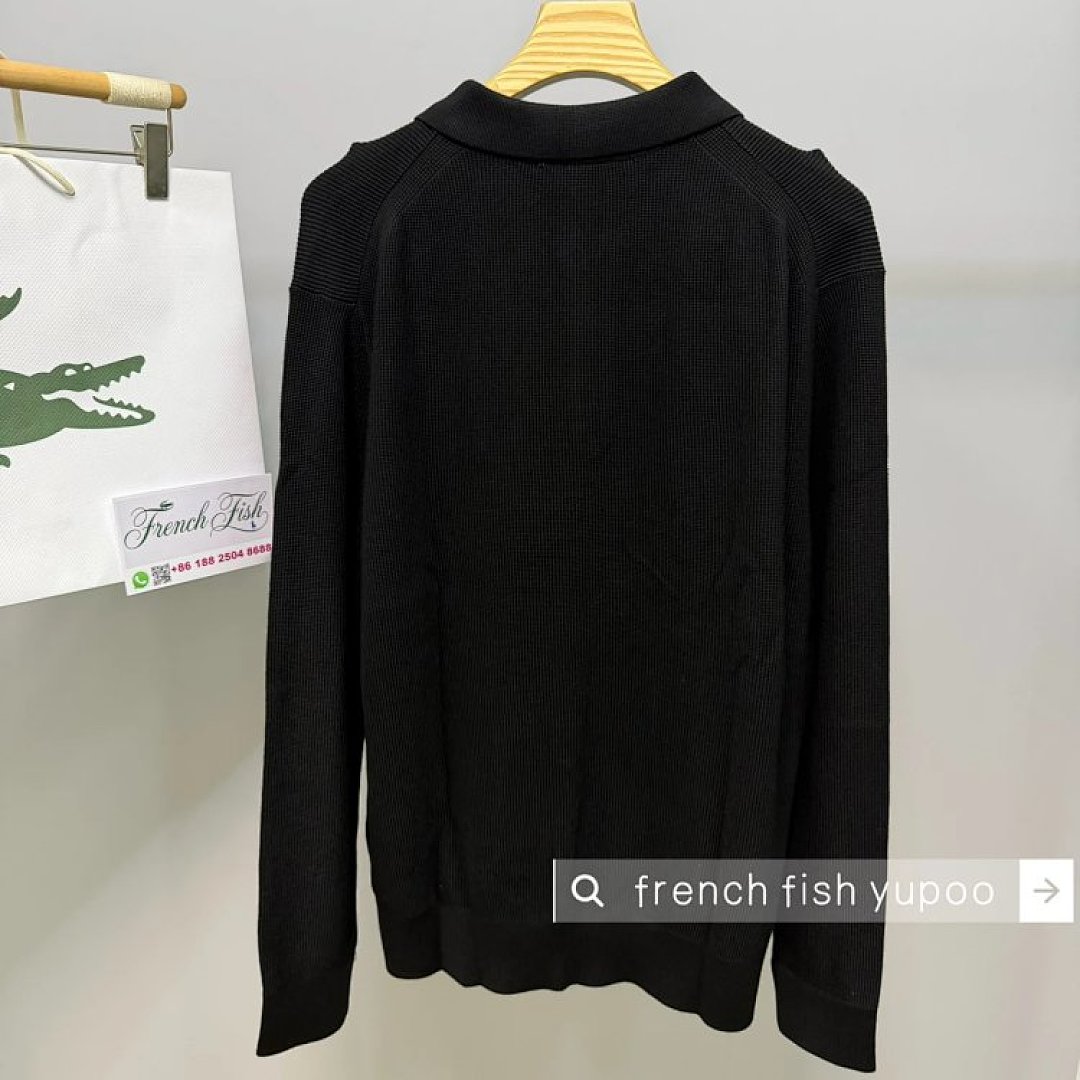 lac0ste Men's Cotton & Wool Blend Half-Zip Polo Collar Sweater - Image 23