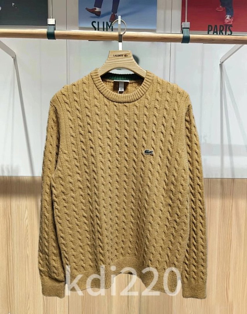 lac0ste Cable Knit Carded Wool Crew Neck Sweater - Image 13