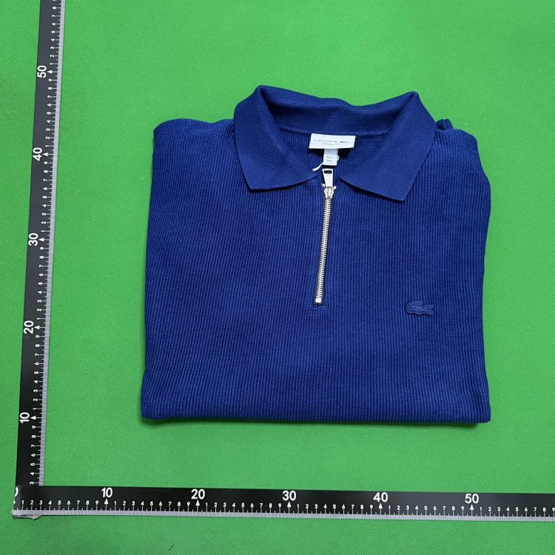 lac0ste Men's Cotton & Wool Blend Half-Zip Polo Collar Sweater - Image 14
