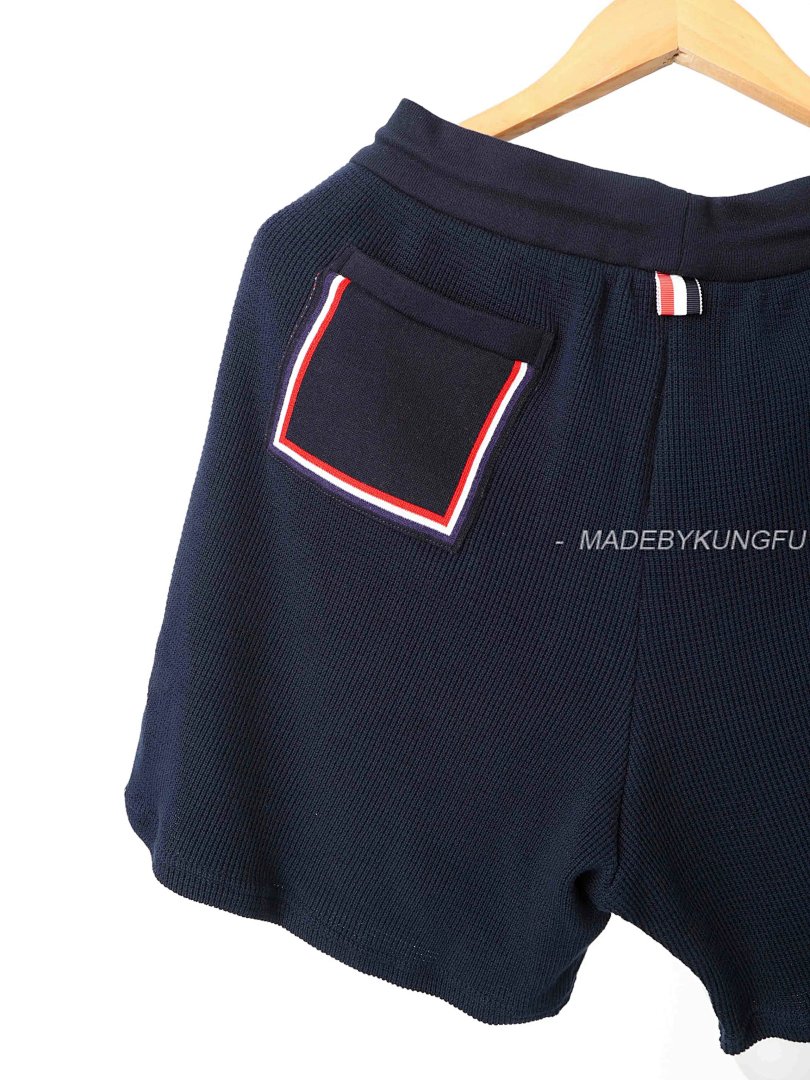 【A+ Item ID 8244 THOM-BR0WNE (_Waffle_ TB Shorts Cotton Texture Casual Navy) - Image 4