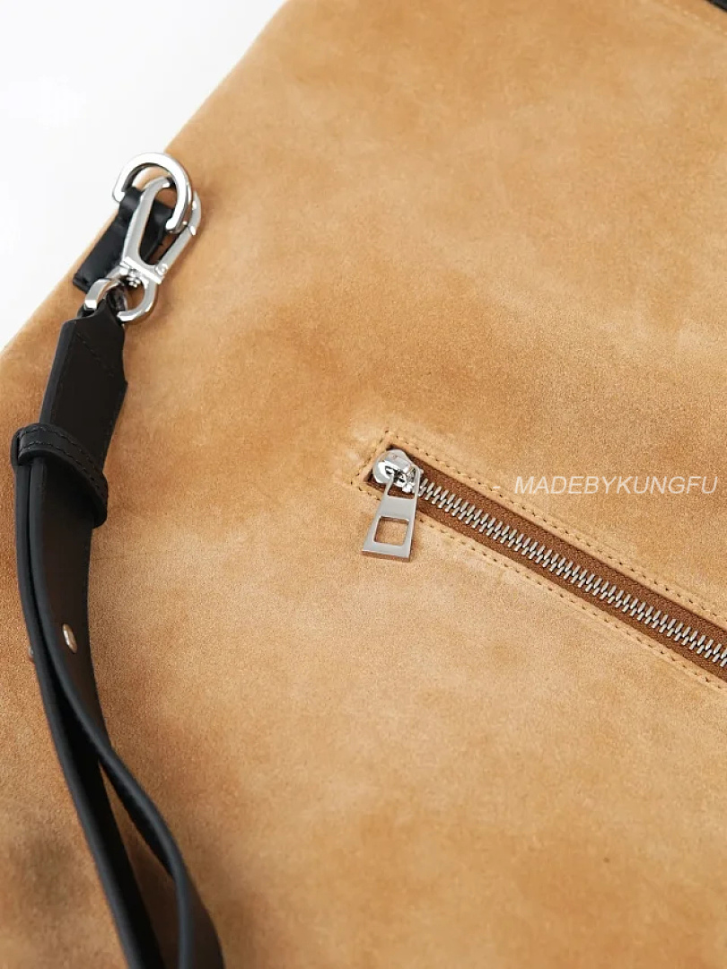 【A+ Item ID 9088 LOE Bob Special Structure Hand-Held Hollowshoulder Bag Imported Thick Suede Folda - Image 29