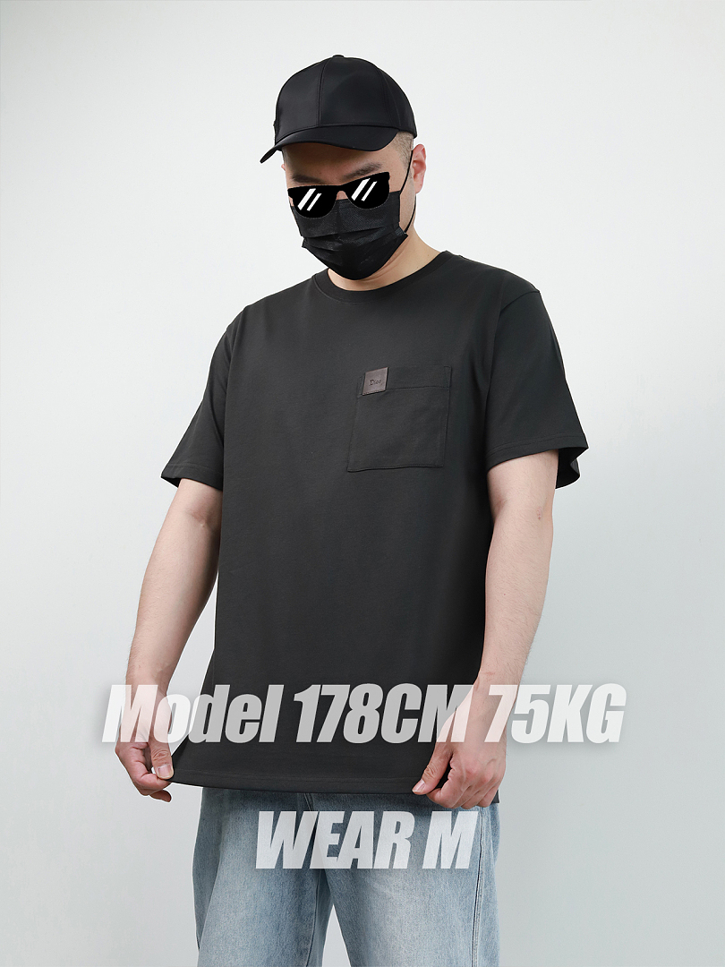 Other Or Leather Patch Pocket Washed Tee - Image 3