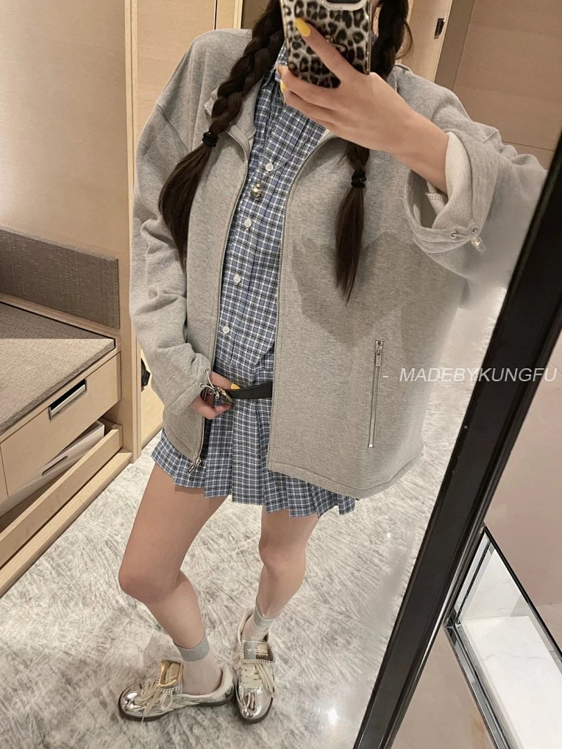 【A+ Item ID 8039 M1UM1U Miu “ Full Hardware Customization ” Solid Color Stand Colla - Image 32