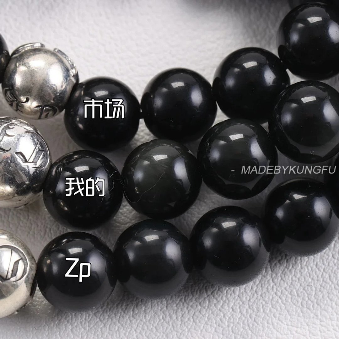 【A+ Item ID 8385 Two New Colors Added -Chrome-Hearts-CH- Crow Heart (Gemstone Bracelet) - Image 3