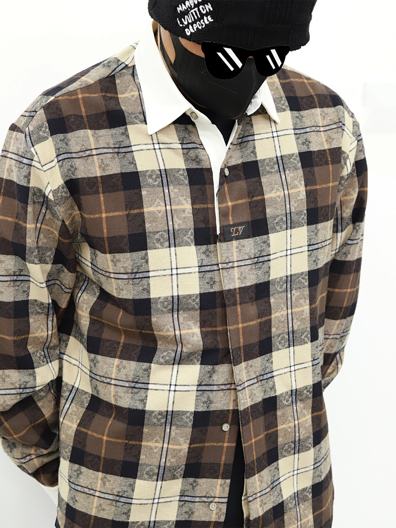 Christian Louboutin 1V Checkered Printed Polo Shirt - Image 4