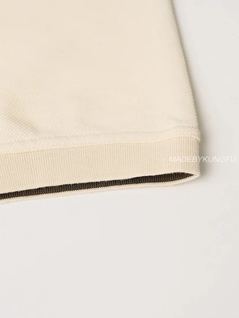 【A+ Item ID 9065 SI Customized Vermilion Cloth FLOOFIT Old Money Style LOGO Button Short Sleeve Pol - Image 19