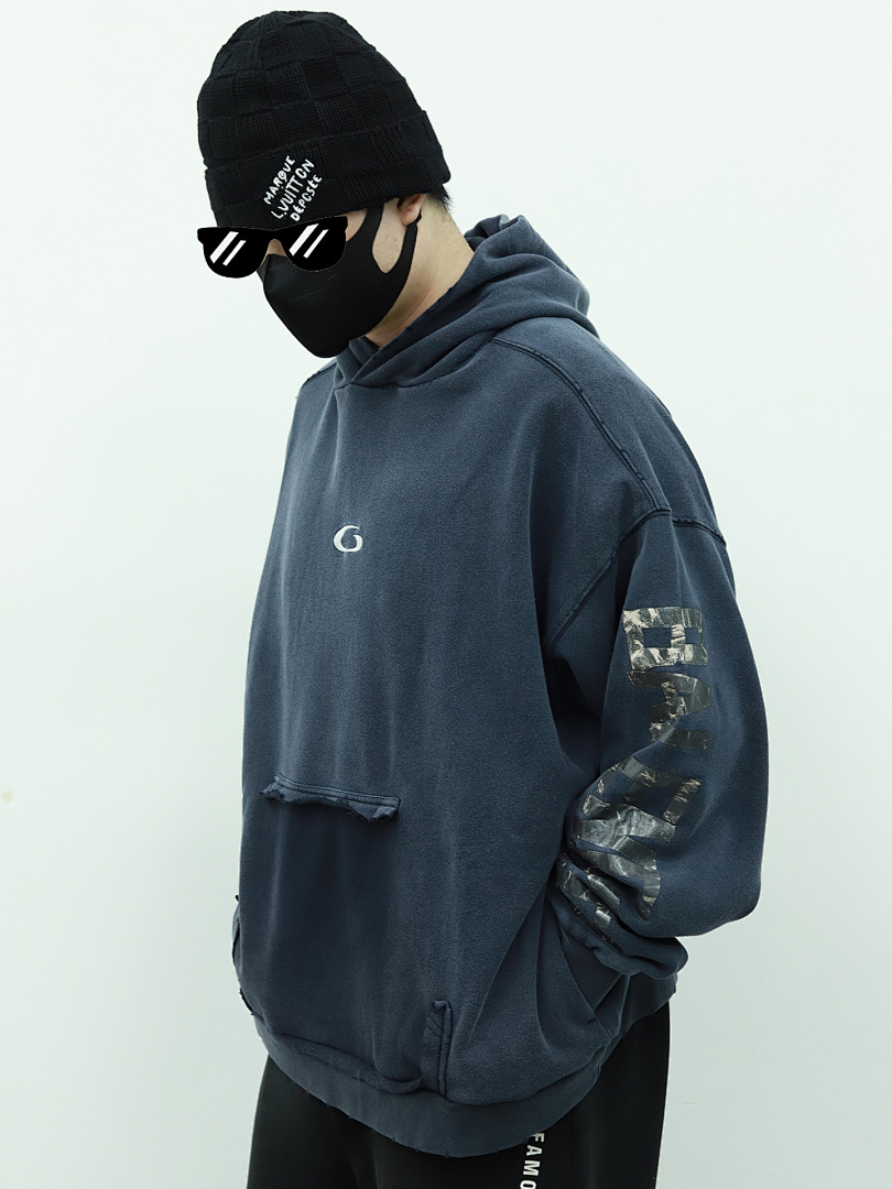 Christian Louboutin BLCG Vintage Washed Type Hooded Hoodie - Image 8
