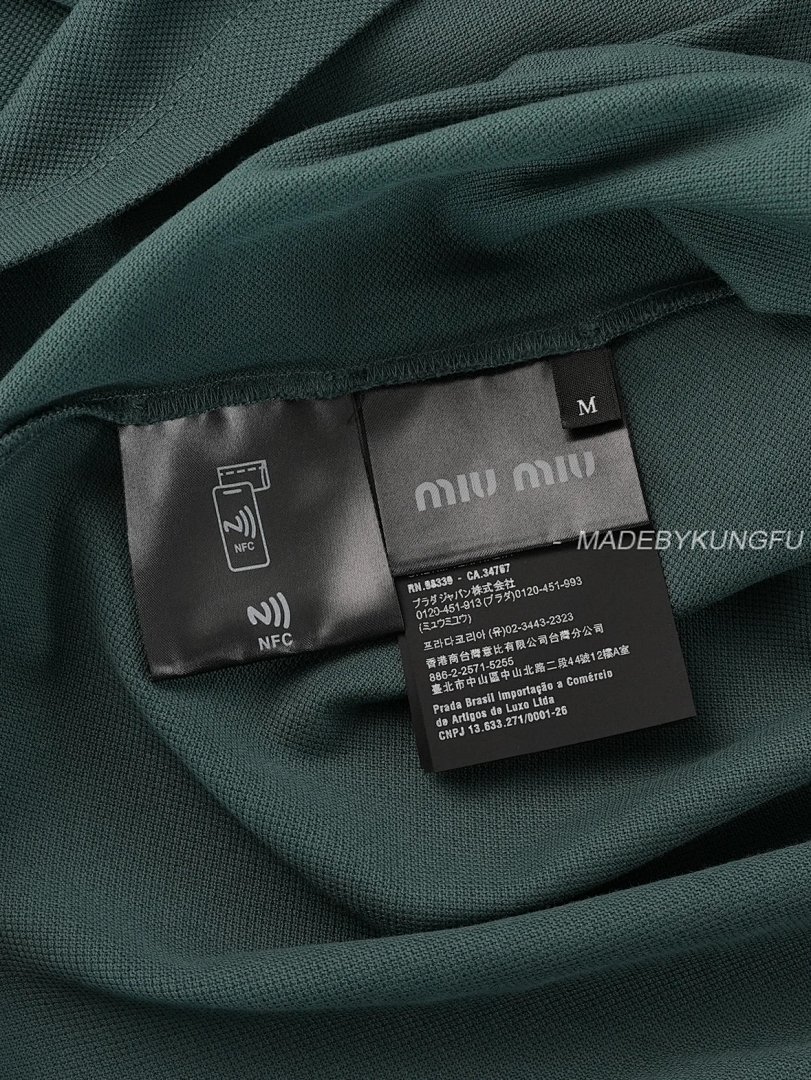 【A+ Item ID 8185 M1UM1U Miu Summer Series -50 Long-Staple Cotton Pique POLO (Green) - Image 3