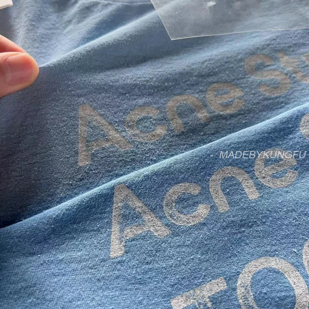 【A+ Item ID 9075 Acne Lazy Style 1996 Series Classic Logo Printed Short Slimming T-Shirt Unisex - Image 23