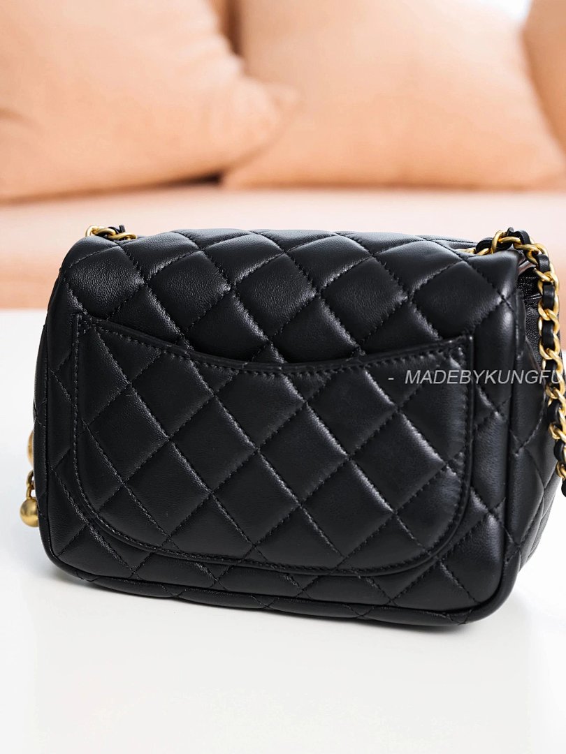 【A+ Item ID 8460 CHANEL (Classic Chain Bag Mini Golden Bead Square Fat Flip Sm) - Image 26