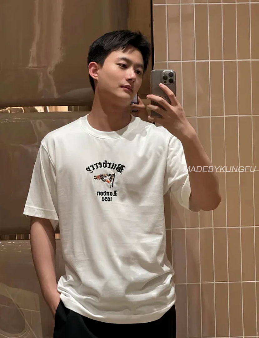 【A+ Item ID 9053 BBR Double Color Optional Embroidery Technique Round Neck Cotton Knitted T - Image 5