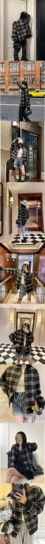 【A+ Item ID 8026 CHANE1- Chanel 22K Tweed Black And White Checkered Floral Coat - Image 33