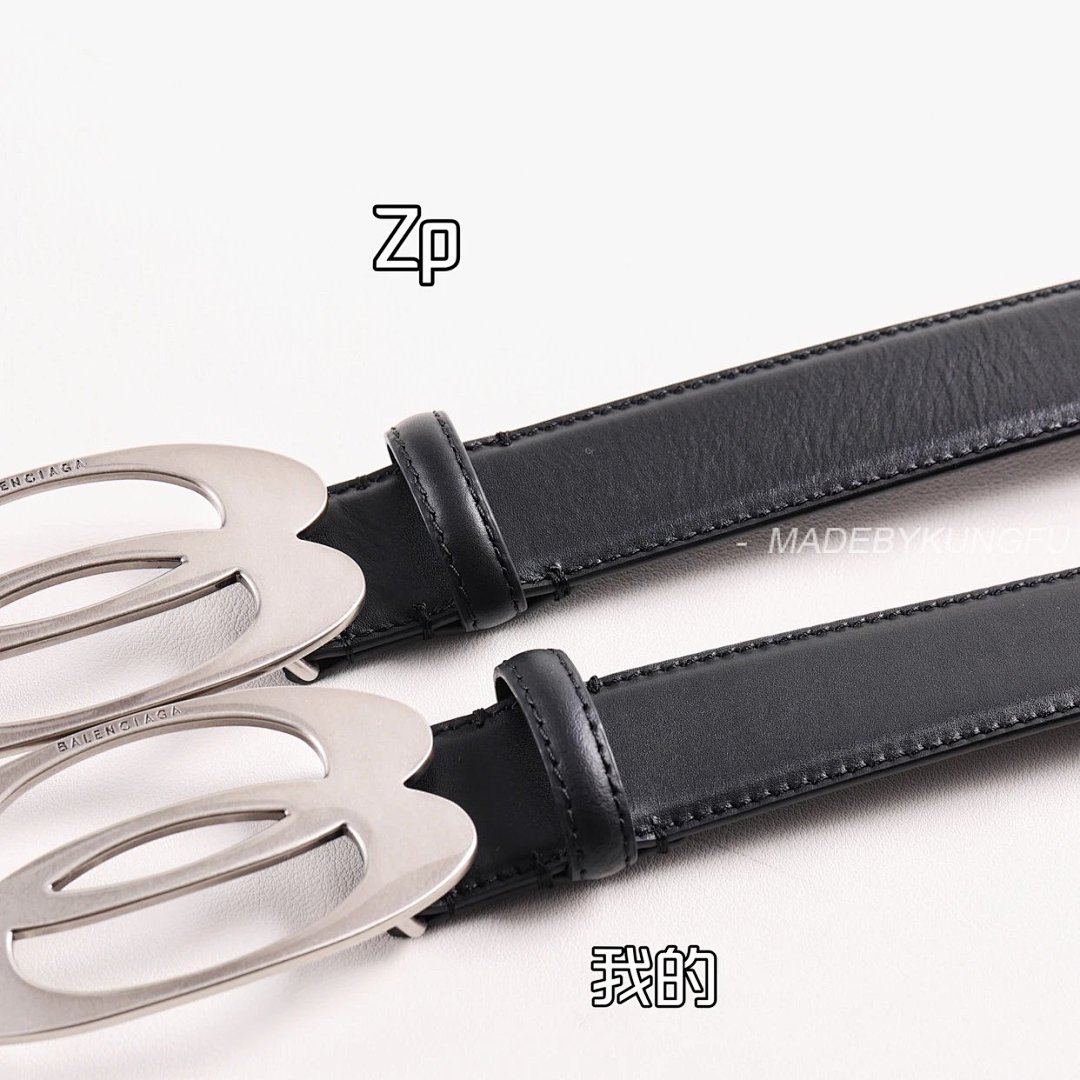 【A+ Item ID 8394 Balenc1Aga (Paris-2024FW Double Ring Silver Buckle Belt Imported) - Image 24